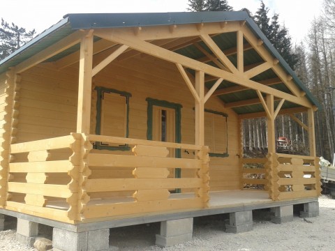 Bungalow in legno per campeggi - spessore parete 70mm